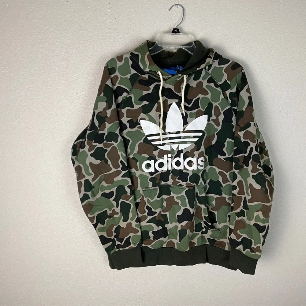 Adidas Original Camo Hoodie Jacket Size Medium